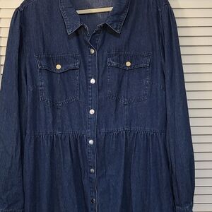 Denim Blue Midi Dress